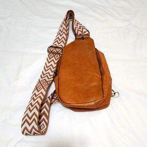 Brown crossbody belt bag NWOT